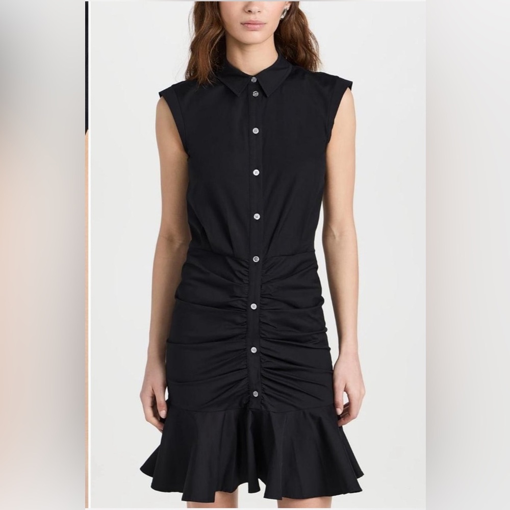 Veronica Beard Ruched Shirtdress - Picture 4 of 7